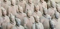 XIAN, CHINA - MAY 24, 2018: The Terracotta Army warriors at the Royalty Free Stock Photo